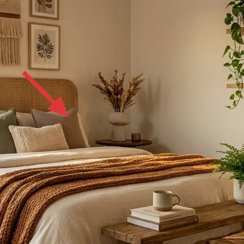Pillow in light green fabric