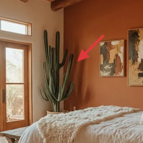 tall green cactus in a terracotta pot
