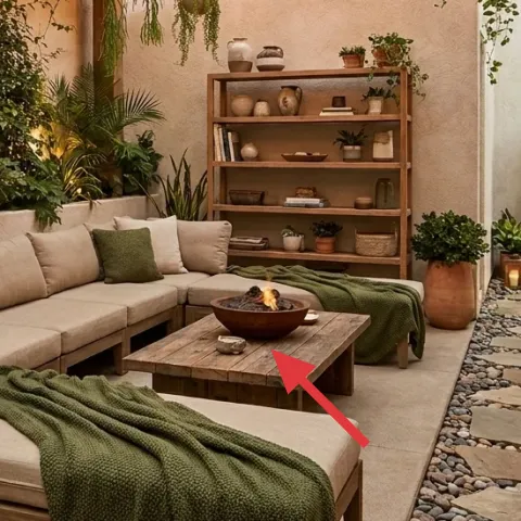 Rectangular wooden coffee table