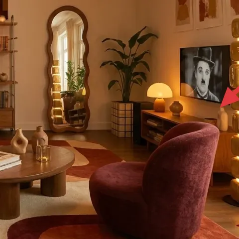 gold stacked decorative floor lamp
