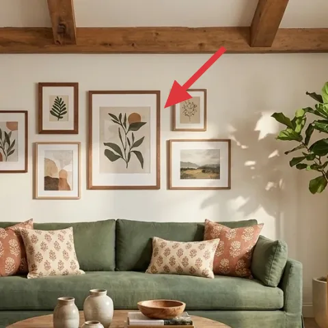 framed botanical/leaf print (single 16×20)