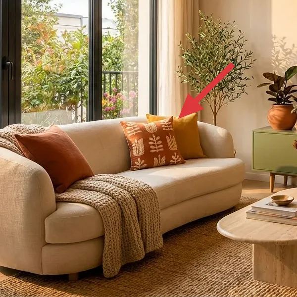 Throw blanket + 3 accent pillows