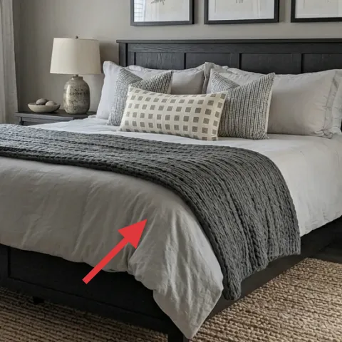 gray knit throw blanket