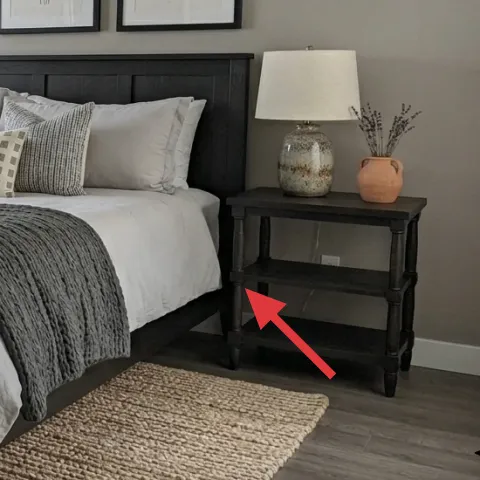 dark wood side table