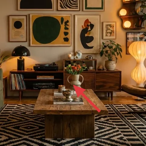 decorative tray on coffee table