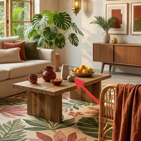 wooden coffee table