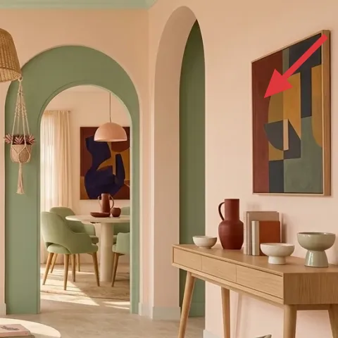 framed abstract artwork