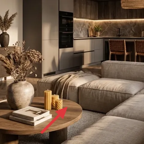 decorative tray on coffee table