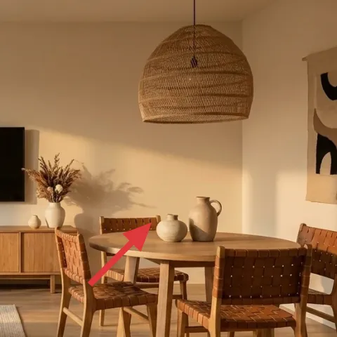 ceramic vase on dining table
