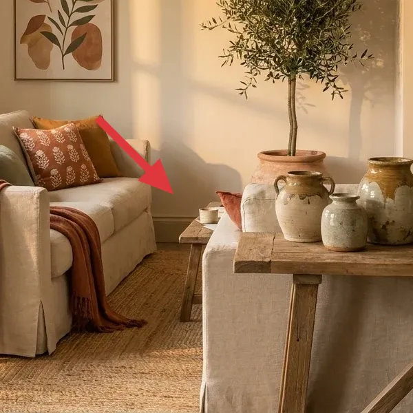 Throw pillows (rust and beige)