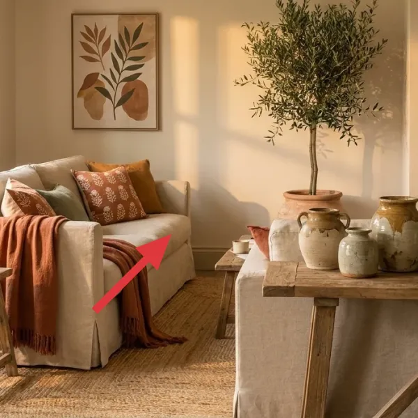 Cream sofa