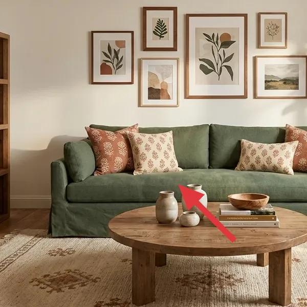 Green sofa