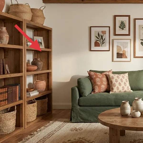 Wooden bookshelf