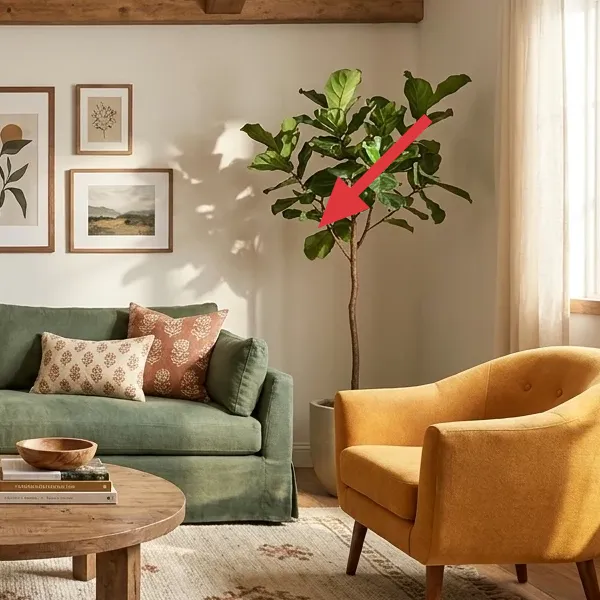 Indoor leafy tree