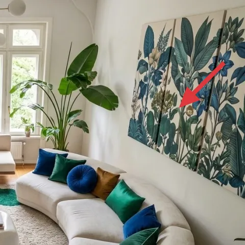 large framed botanical artwork