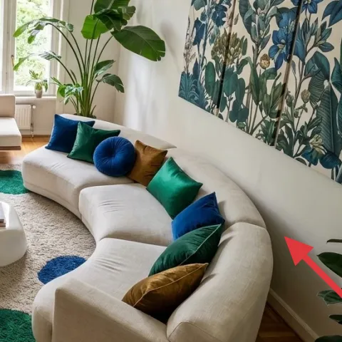 large leafy potted plant (corner)