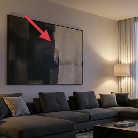 large framed abstract wall art