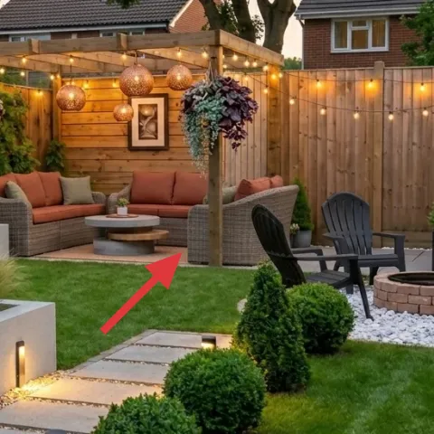 Outdoor sofa with cushions