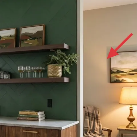 framed landscape print (right)