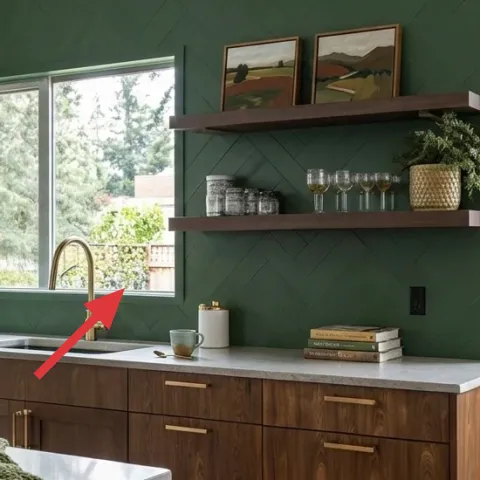 kitchen faucet at sink