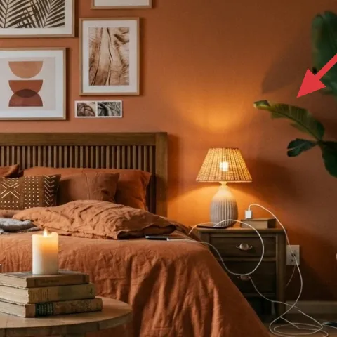 large potted plant on right