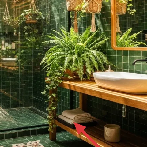folded bath towels