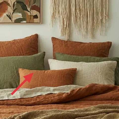 Olive throw pillow cover