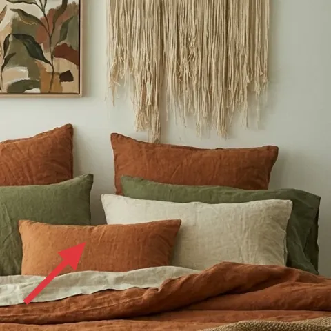 Orange throw pillow cover