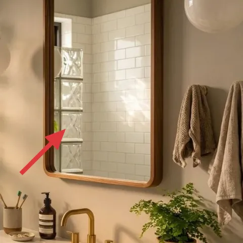 Large framed mirror