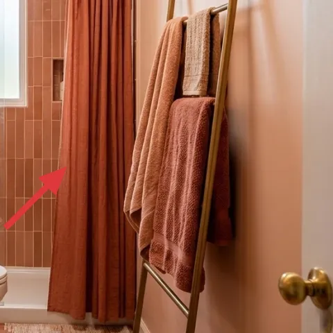 terracotta shower curtain