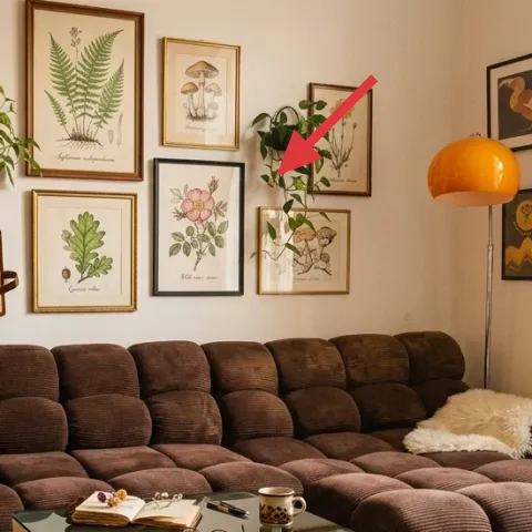cluster of framed botanical prints (gallery set)