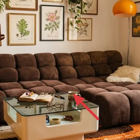white decorative tray on the coffee table