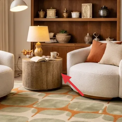 round wood side table