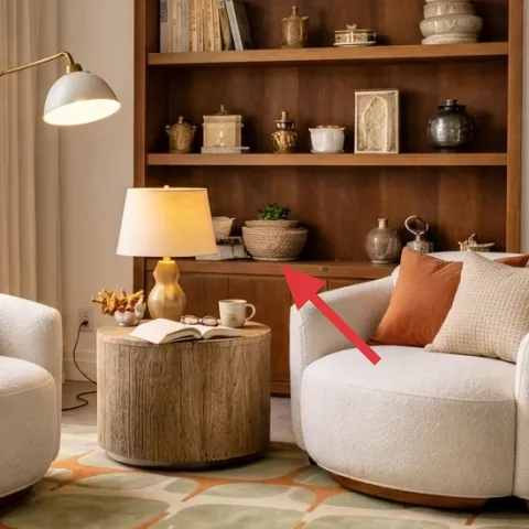 table lamp with white drum shade