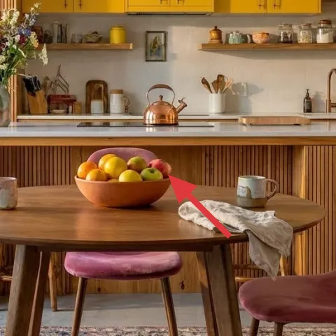 round wooden dining table