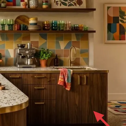 patterned kitchen rug