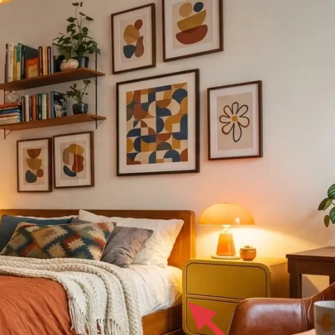 Area rug with abstract pattern