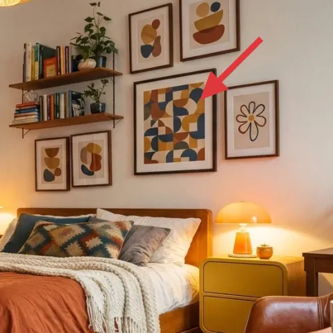 Painted white walls (bed wall section)